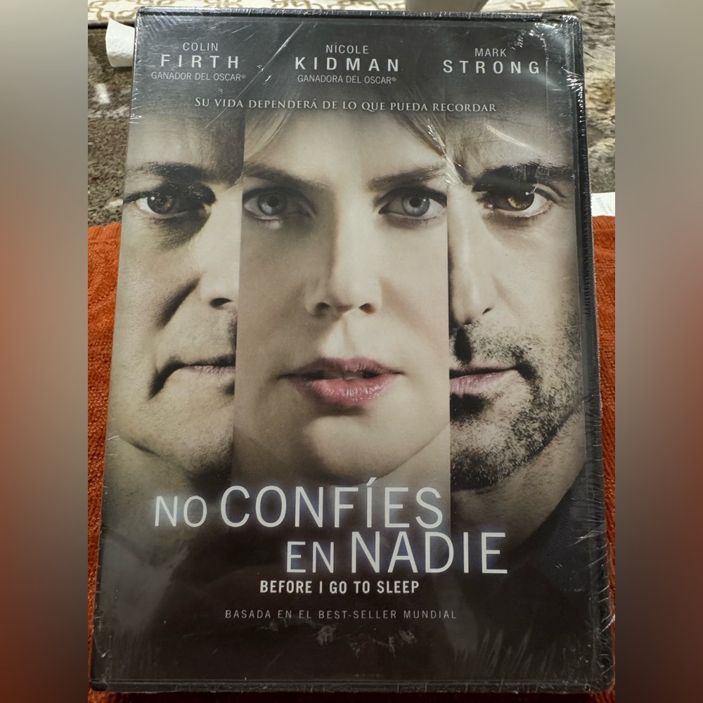 Before I Go To Sleep (No Confíes En Nadie) DVD - Face Trio Cover, Black & Cream